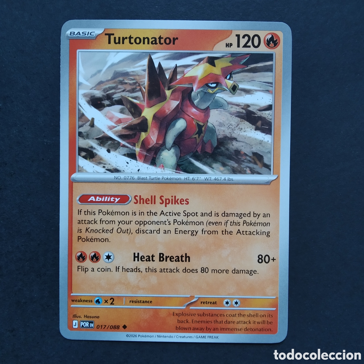 Trading cards: CARTA TCG - N&ordm; 017 - TURTONATOR - PERFECT ORDER - POK&Eacute;MON - EN INGL&Eacute;S