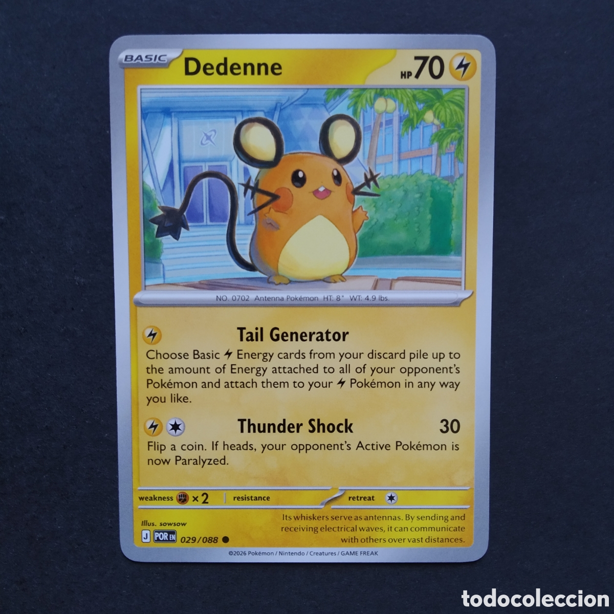 Trading cards: CARTA TCG - N&ordm; 029 - DEDENNE - PERFECT ORDER - POK&Eacute;MON - EN INGL&Eacute;S