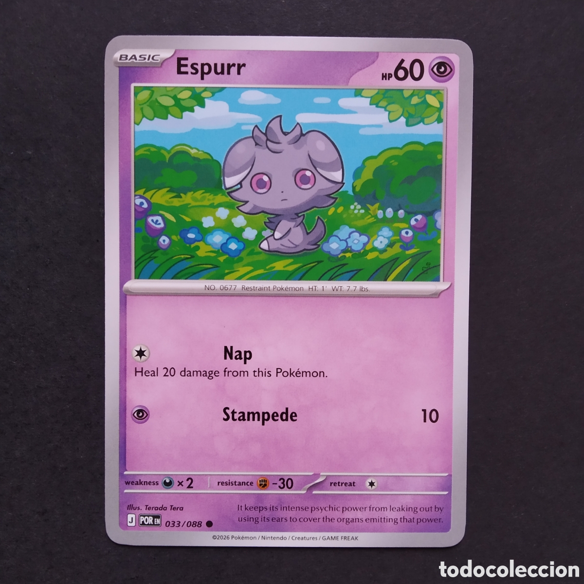 Trading cards: CARTA TCG - N&ordm; 033 - ESPURR - PERFECT ORDER - POK&Eacute;MON - EN INGL&Eacute;S