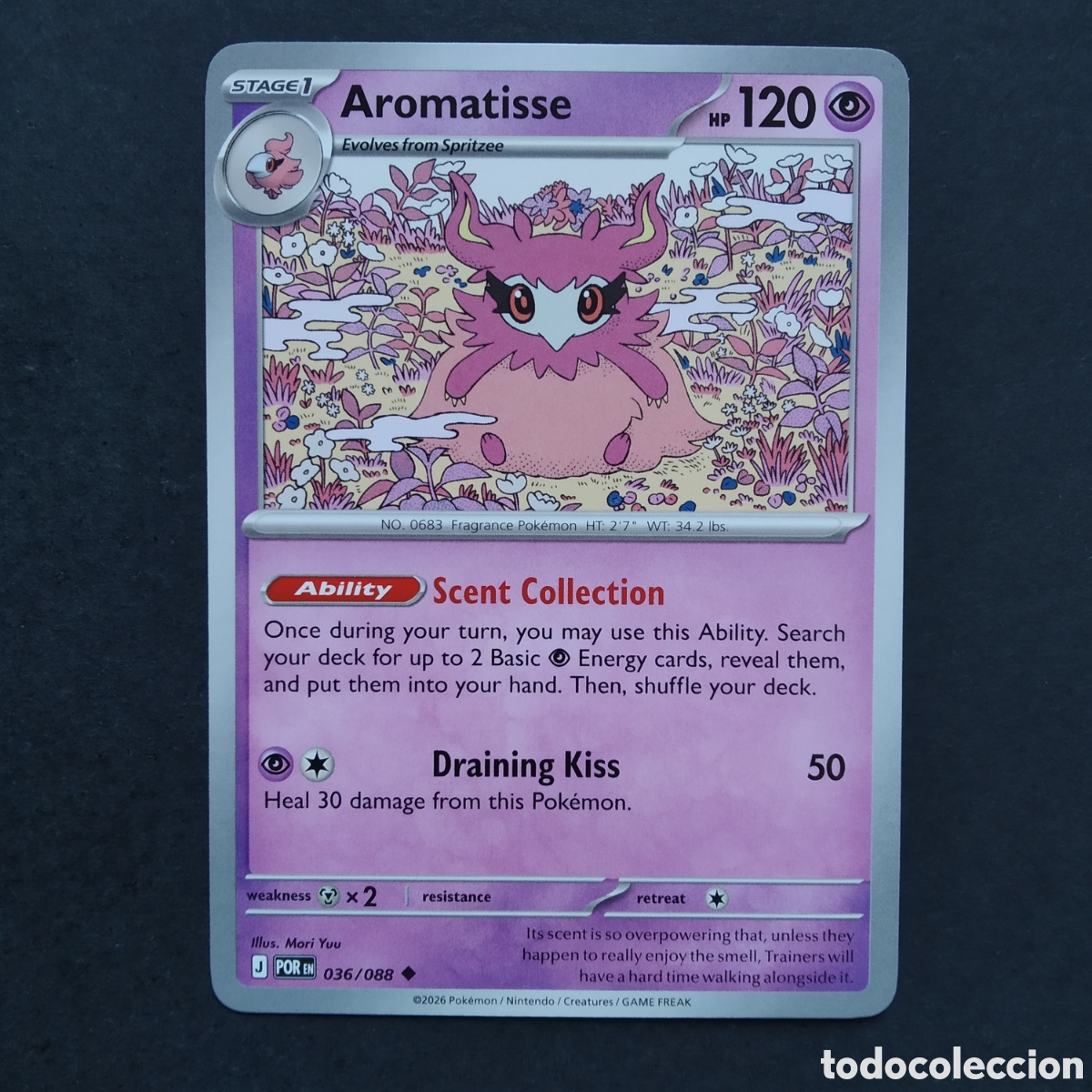 Trading cards: CARTA TCG - N&ordm; 036 - AROMATISSE - PERFECT ORDER - POK&Eacute;MON - EN INGL&Eacute;S