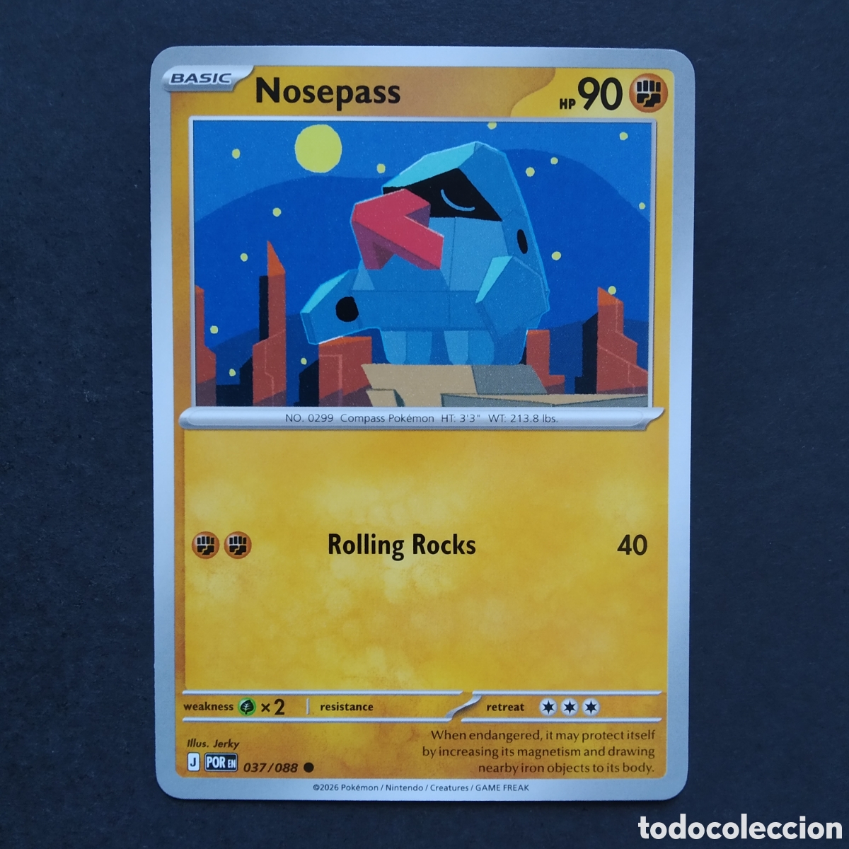 Trading cards: CARTA TCG - N&ordm; 037 - NOSEPASS - PERFECT ORDER - POK&Eacute;MON - EN INGL&Eacute;S