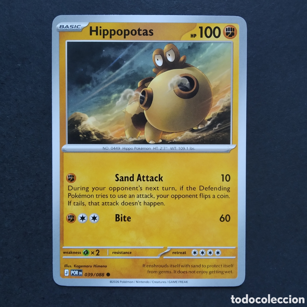 Trading cards: CARTA TCG - N&ordm; 039 - HIPPOPOTAS - PERFECT ORDER - POK&Eacute;MON - EN INGL&Eacute;S