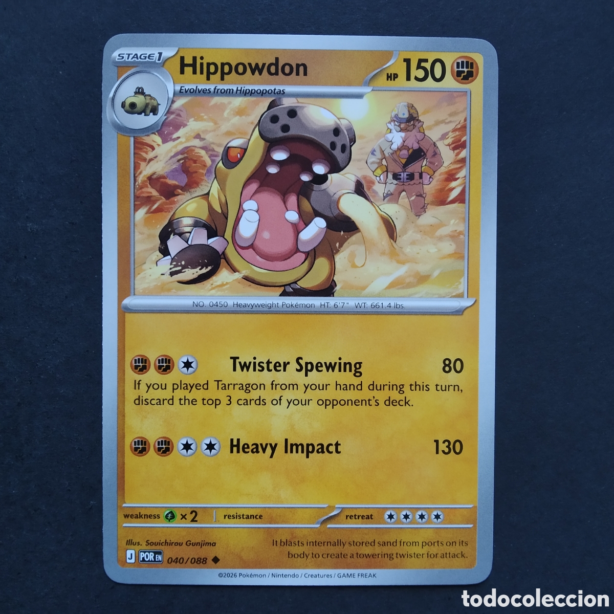 Trading cards: CARTA TCG - N&ordm; 040 - HIPPOWDON - PERFECT ORDER - POK&Eacute;MON - EN INGL&Eacute;S