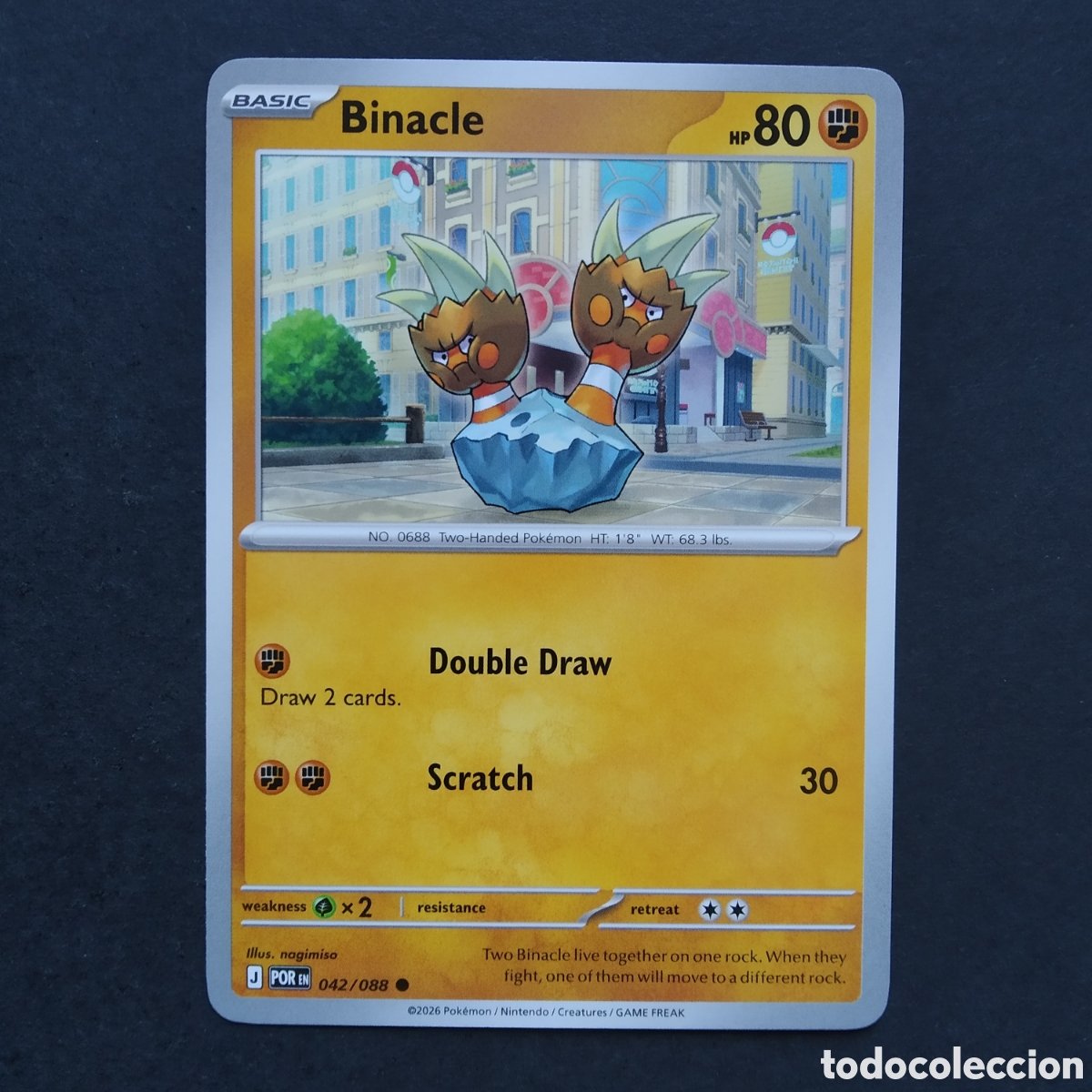 Trading cards: CARTA TCG - N&ordm; 042 - BINACLE - PERFECT ORDER - POK&Eacute;MON - EN INGL&Eacute;S