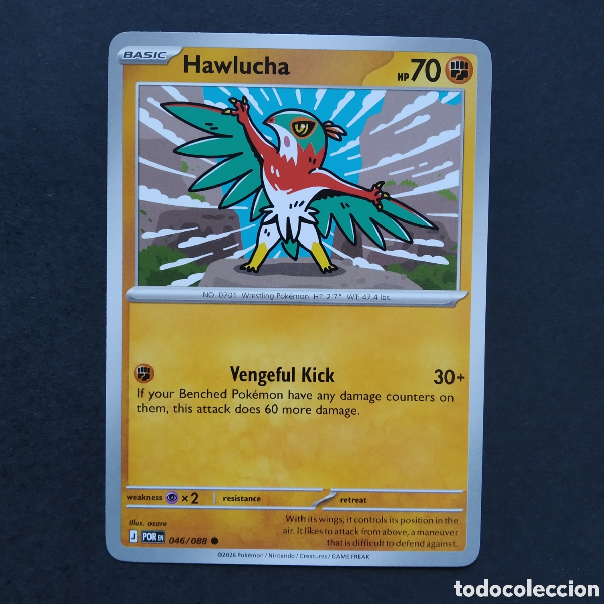 Trading cards: CARTA TCG - N&ordm; 046 - HAWLUCHA - PERFECT ORDER - POK&Eacute;MON - EN INGL&Eacute;S