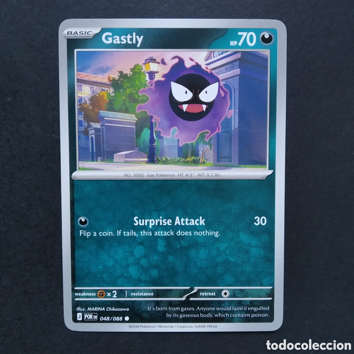 Trading cards: CARTA TCG - N&ordm; 048 - GASTLY - PERFECT ORDER - POK&Eacute;MON - EN INGL&Eacute;S