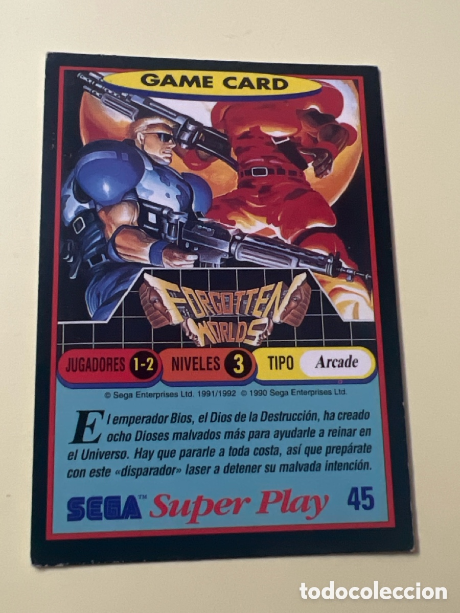Trading cards: C3203. CROMO CARD COLECCION VIDEOJUEGOS SEGA SUPER PLAY -- PANINI -- N&ordm; 45