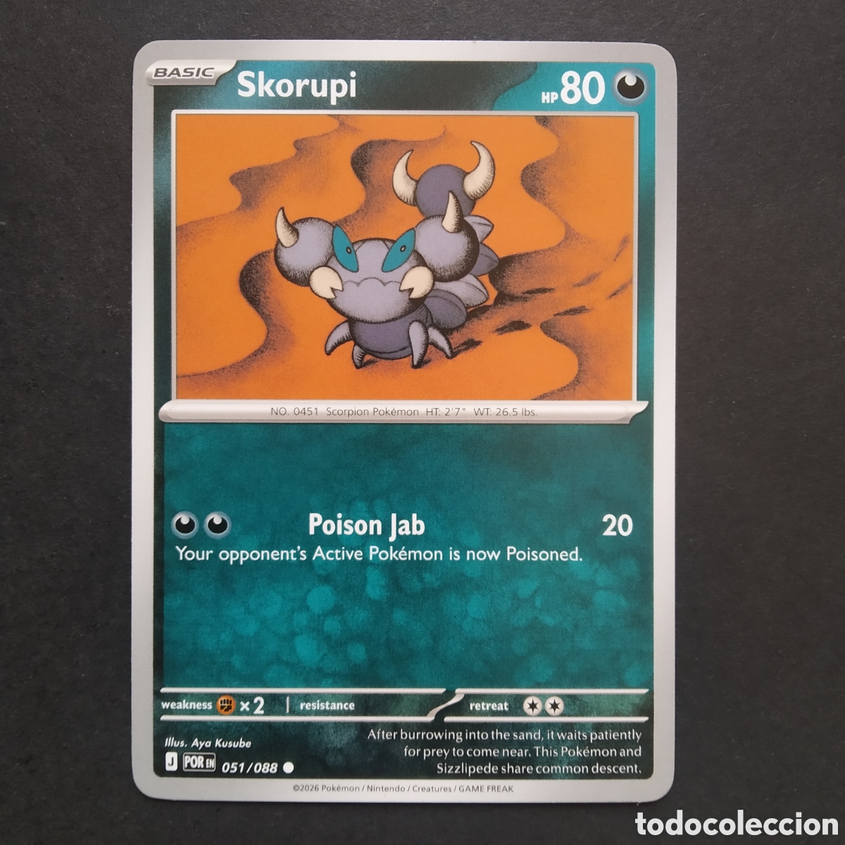 Figurine Collezionabili: CARTA TCG - N&ordm; 051 - SKORUPI - PERFECT ORDER - POK&Eacute;MON - EN INGL&Eacute;S