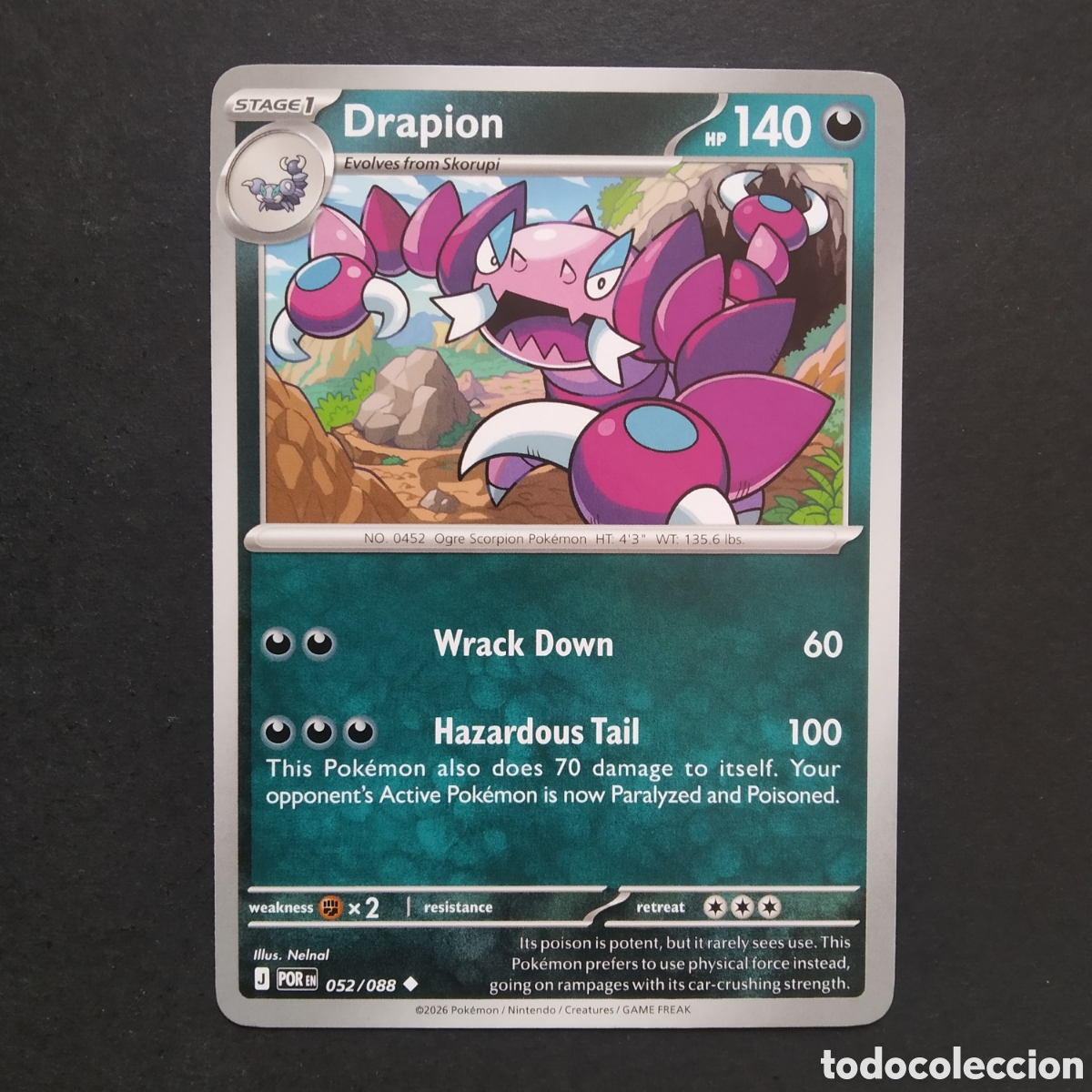 Trading cards: CARTA TCG - N&ordm; 052 - DRAPION - PERFECT ORDER - POK&Eacute;MON - EN INGL&Eacute;S