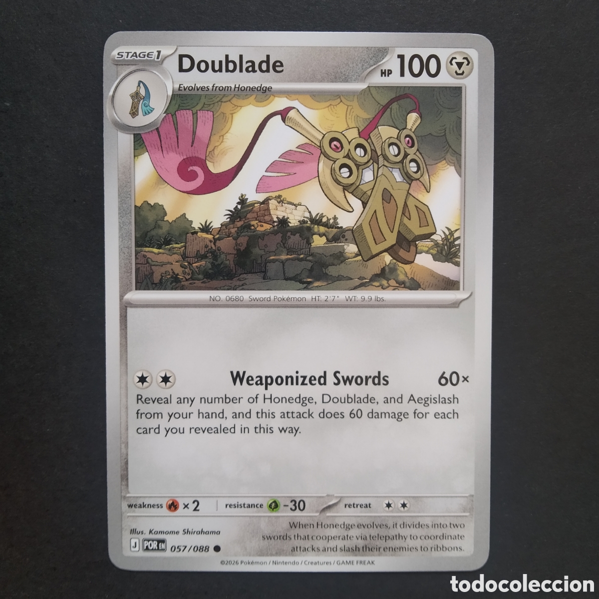 Cartas Colecion&aacute;veis: CARTA TCG - N&ordm; 057 - DOUBLADE - PERFECT ORDER - POK&Eacute;MON - EN INGL&Eacute;S