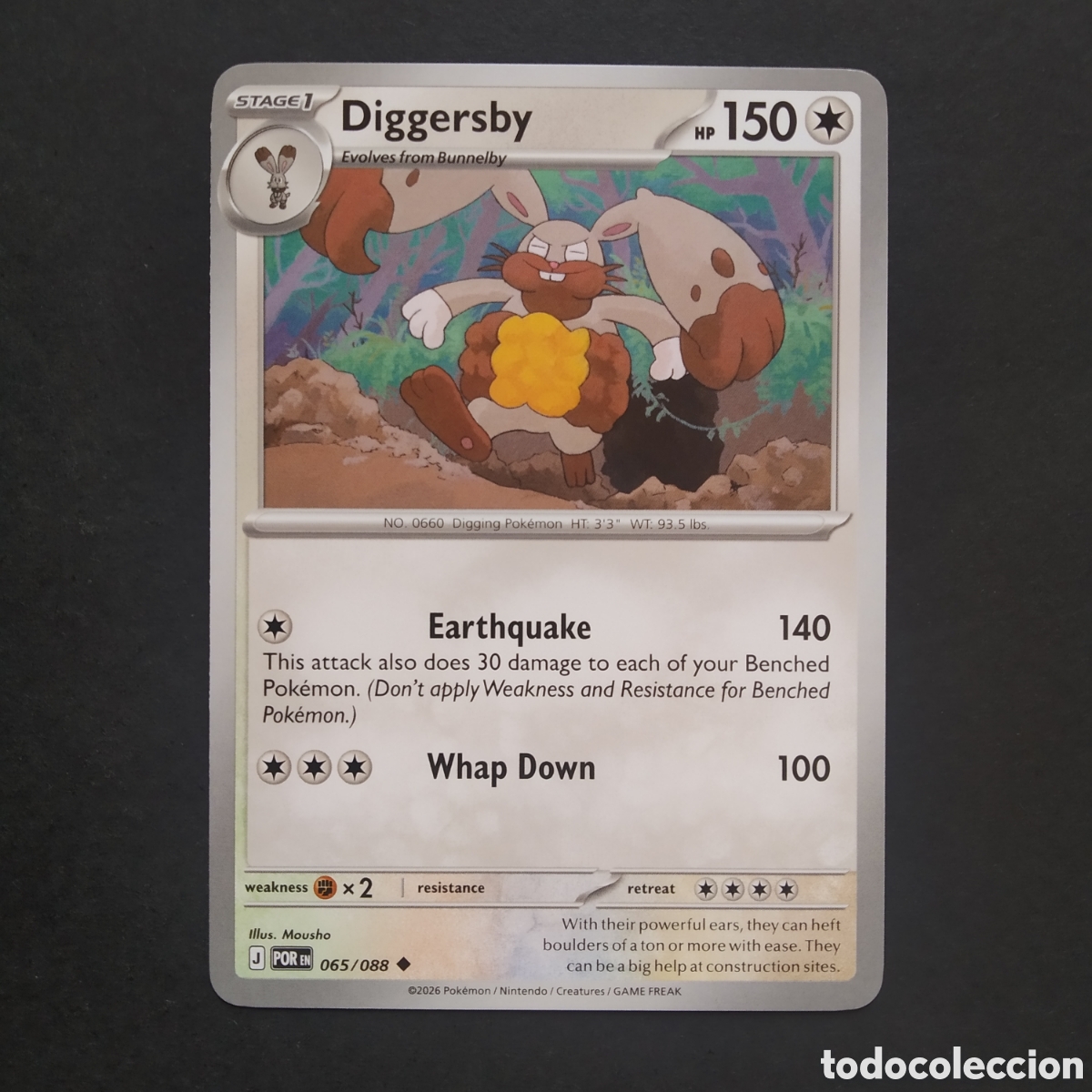 Trading cards: CARTA TCG - N&ordm; 065 - DIGGERSBY - PERFECT ORDER - POK&Eacute;MON - EN INGL&Eacute;S