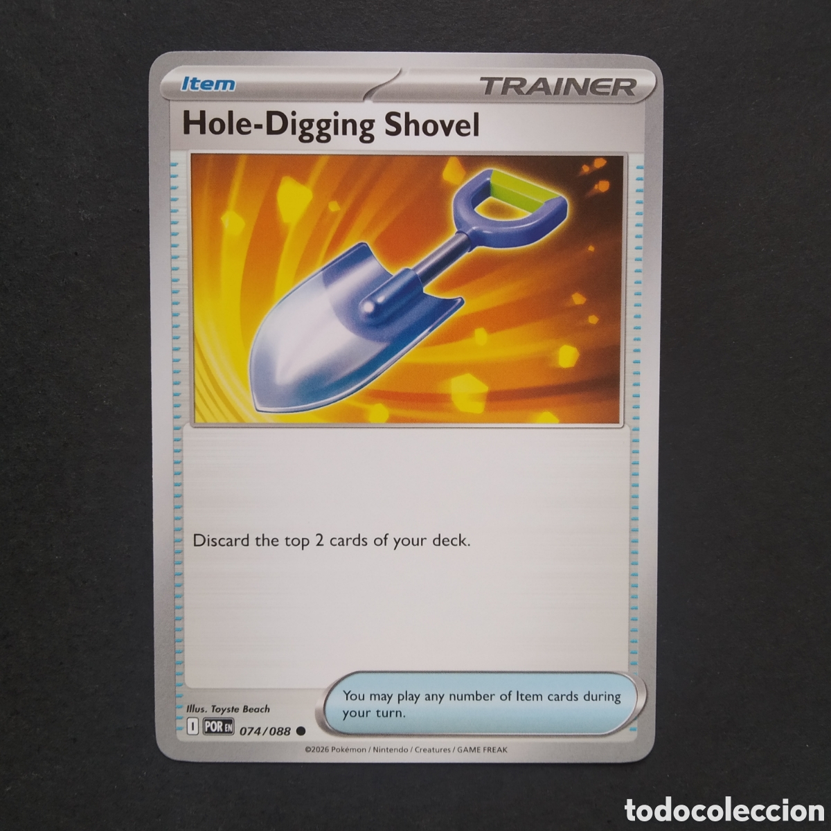 Trading cards: CARTA TCG - N&ordm; 074 - HOLE-DIGGING SHOVEL - PERFECT ORDER - POK&Eacute;MON - EN INGL&Eacute;S