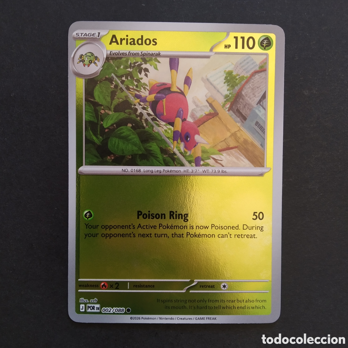 Trading cards: CARTA TCG - N&ordm; 002 - ARIADOS (HOLOGR&Aacute;FICA) - PERFECT ORDER - POK&Eacute;MON - EN INGL&Eacute;S