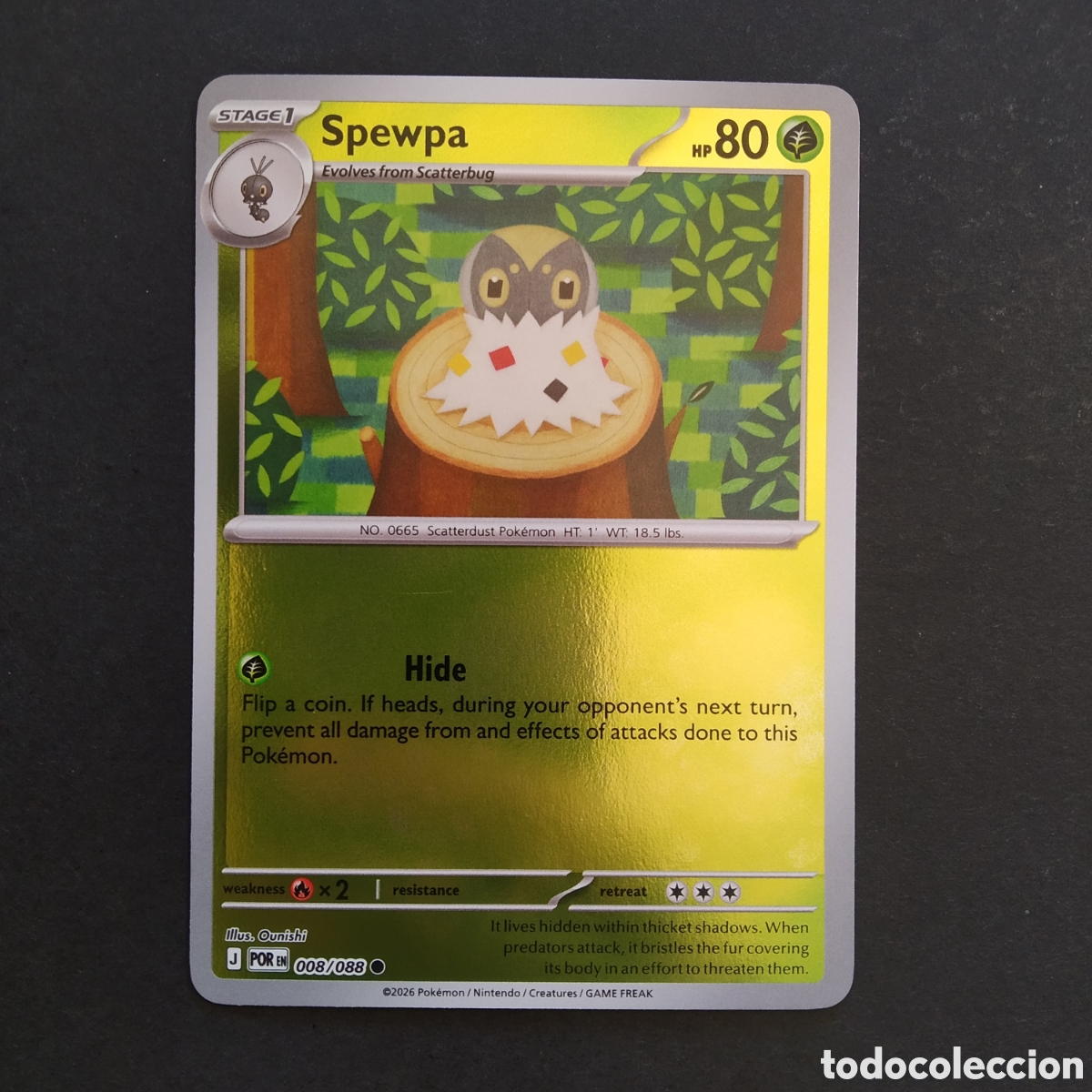 Trading cards: CARTA TCG - N&ordm; 008 - SPEWPA (HOLOGR&Aacute;FICA) - PERFECT ORDER - POK&Eacute;MON - EN INGL&Eacute;S