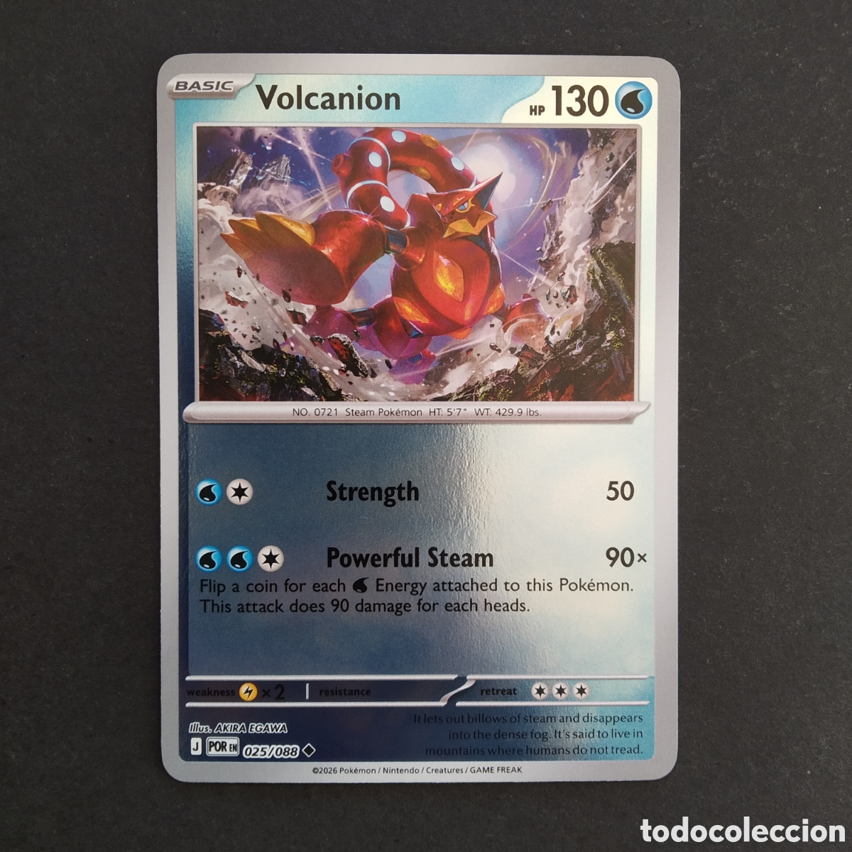 Trading cards: CARTA TCG - N&ordm; 025 - VOLCANION (HOLOGR&Aacute;FICA) - PERFECT ORDER - POK&Eacute;MON - EN INGL&Eacute;S