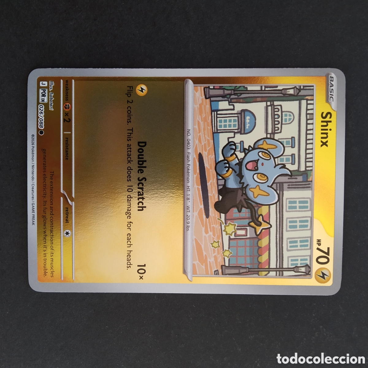 Trading cards: CARTA TCG - N&ordm; 026 - SHINX (HOLOGR&Aacute;FICA) - PERFECT ORDER - POK&Eacute;MON - EN INGL&Eacute;S