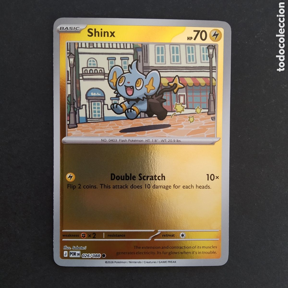 Trading Cards: CARTA TCG - N&ordm; 026 - SHINX (HOLOGR&Aacute;FICA) - PERFECT ORDER - POK&Eacute;MON - EN INGL&Eacute;S