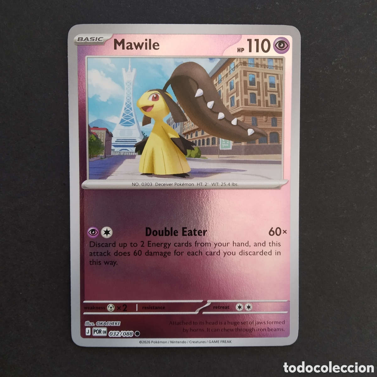 Trading Cards: CARTA TCG - N&ordm; 032 - MAWILE (HOLOGR&Aacute;FICA) - PERFECT ORDER - POK&Eacute;MON - EN INGL&Eacute;S