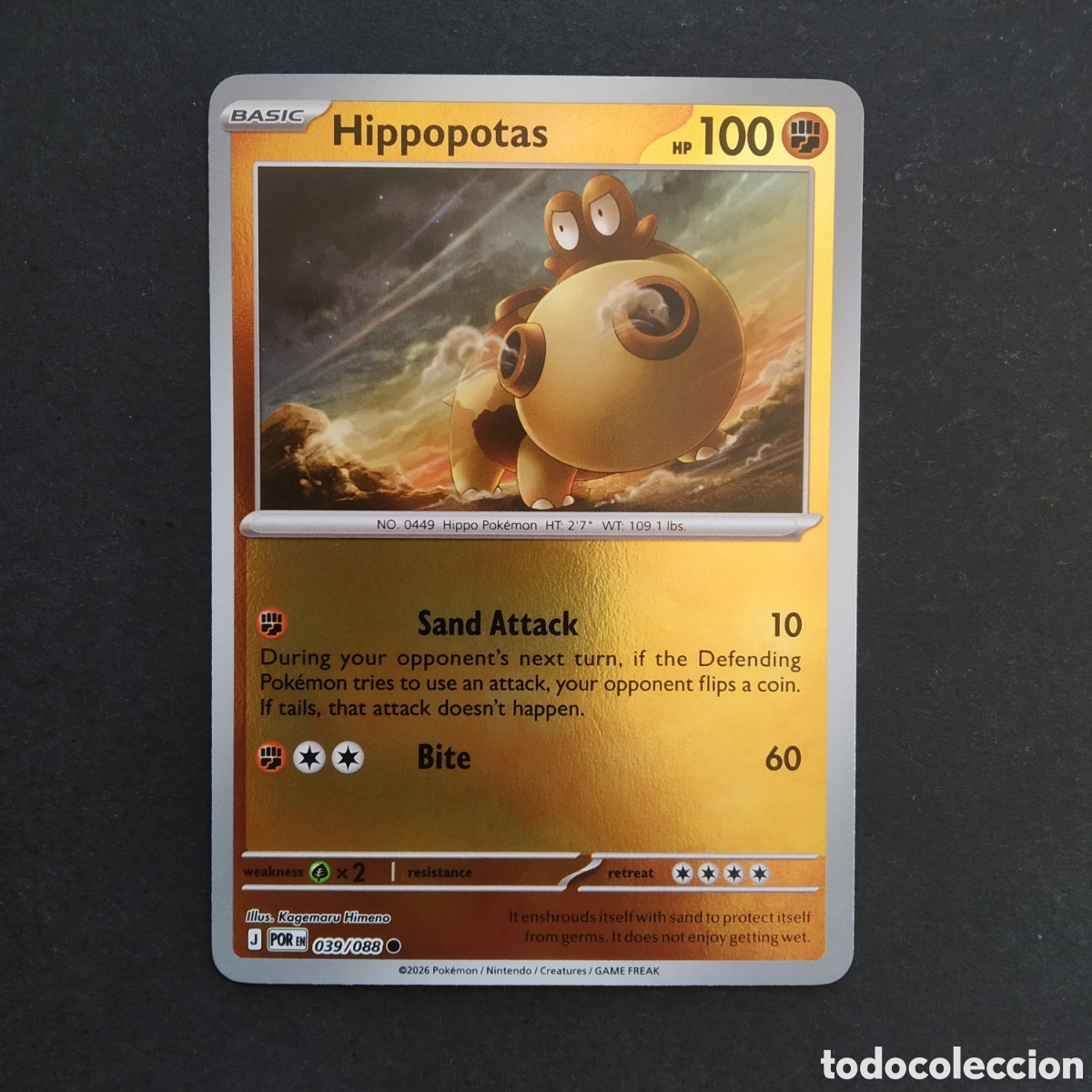 Trading cards: CARTA TCG - N&ordm; 039 - HIPPOPOTAS (HOLOGR&Aacute;FICA) - PERFECT ORDER - POK&Eacute;MON - EN INGL&Eacute;S