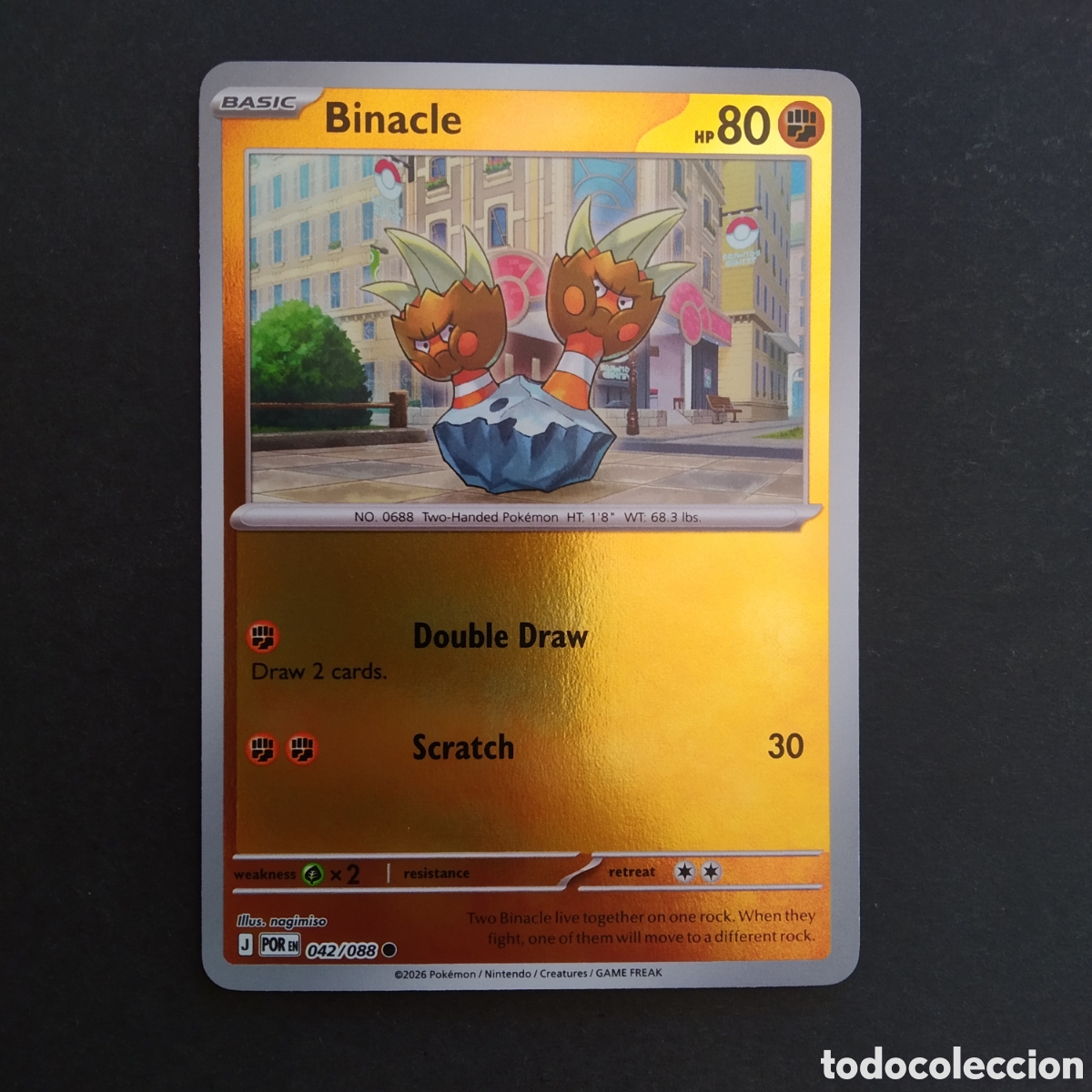 Trading cards: CARTA TCG - N&ordm; 042 - BINACLE (HOLOGR&Aacute;FICA) - PERFECT ORDER - POK&Eacute;MON - EN INGL&Eacute;S