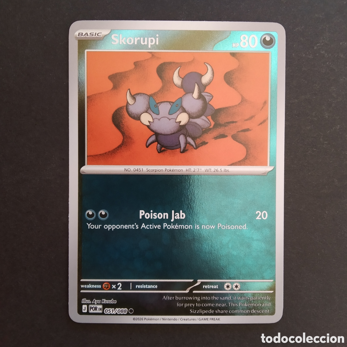 Trading cards: CARTA TCG - N&ordm; 051 - SKORUPI (HOLOGR&Aacute;FICA) - PERFECT ORDER - POK&Eacute;MON - EN INGL&Eacute;S
