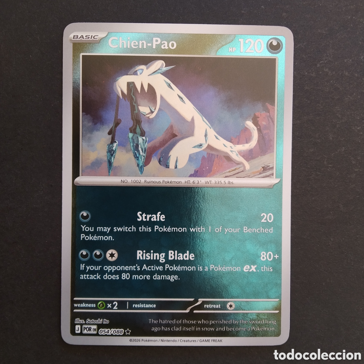 Trading cards: CARTA TCG - N&ordm; 054 - CHIEN-PAO (HOLOGR&Aacute;FICA) - PERFECT ORDER - POK&Eacute;MON - EN INGL&Eacute;S