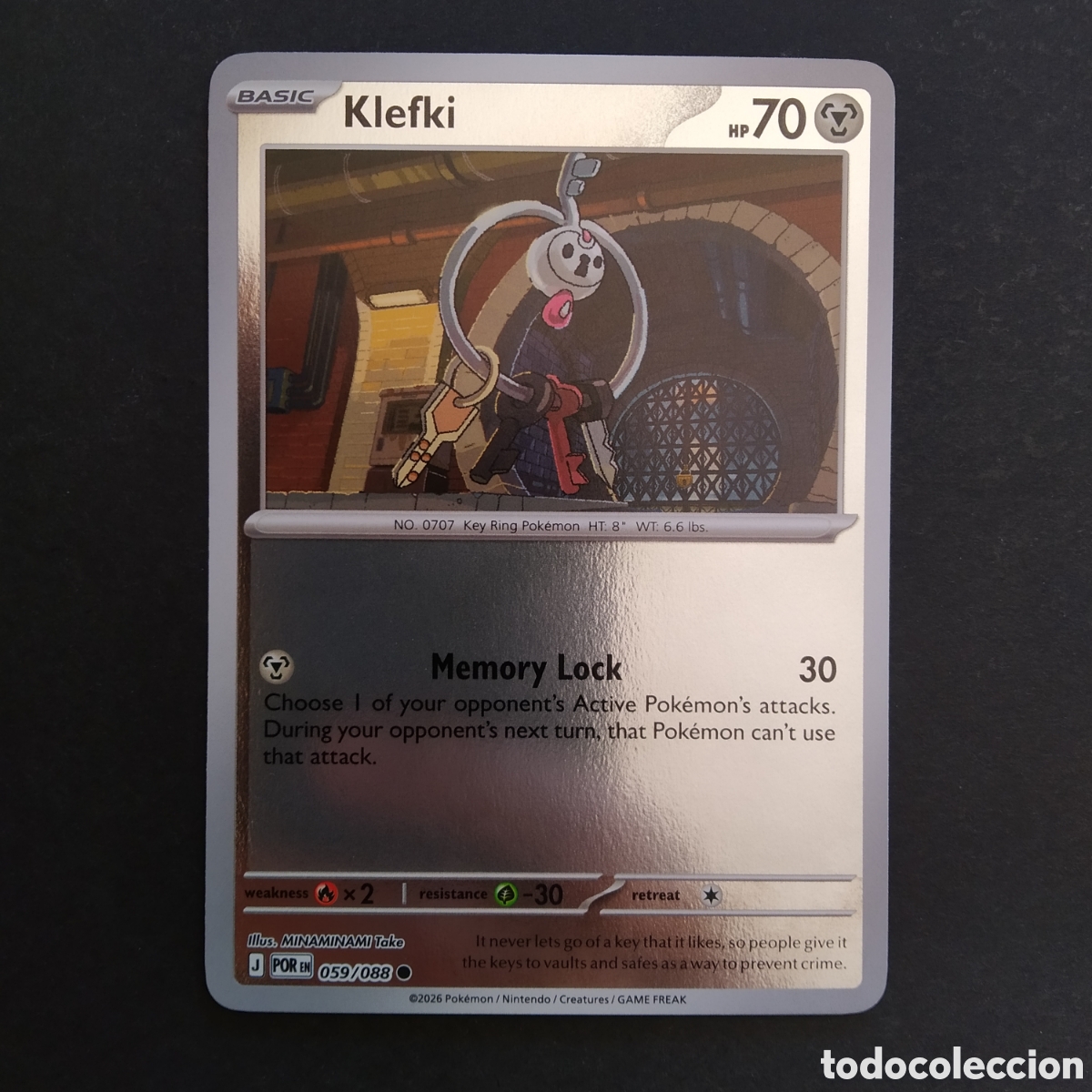 Trading Cards: CARTA TCG - N&ordm; 059 - KLEFKI (HOLOGR&Aacute;FICA) - PERFECT ORDER - POK&Eacute;MON - EN INGL&Eacute;S