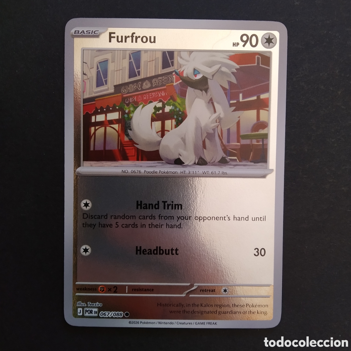 Trading cards: CARTA TCG - N&ordm; 067 - FURFROU (HOLOGR&Aacute;FICA) - PERFECT ORDER - POK&Eacute;MON - EN INGL&Eacute;S