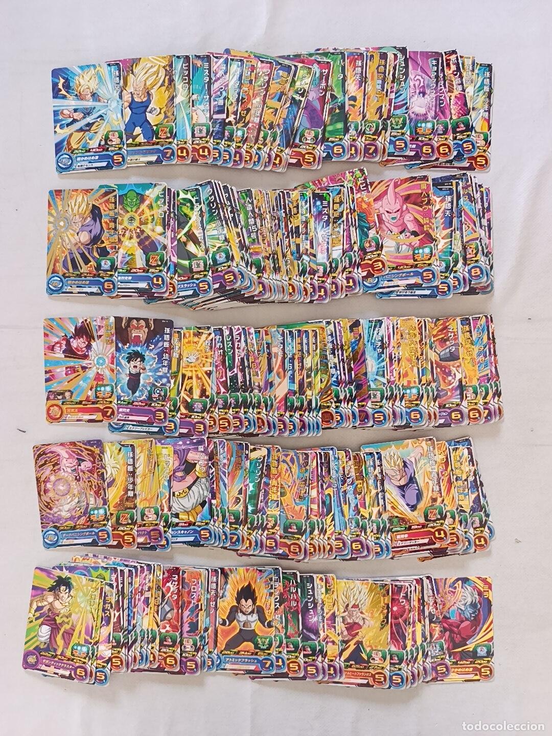 Trading cards: LOTE 236 CARTAS SUPER DRAGON BALL HEROES - SERIE SH1 A SH8 - SIN REPETIDAS BANDAI JAPON CARDS (D7Bw)