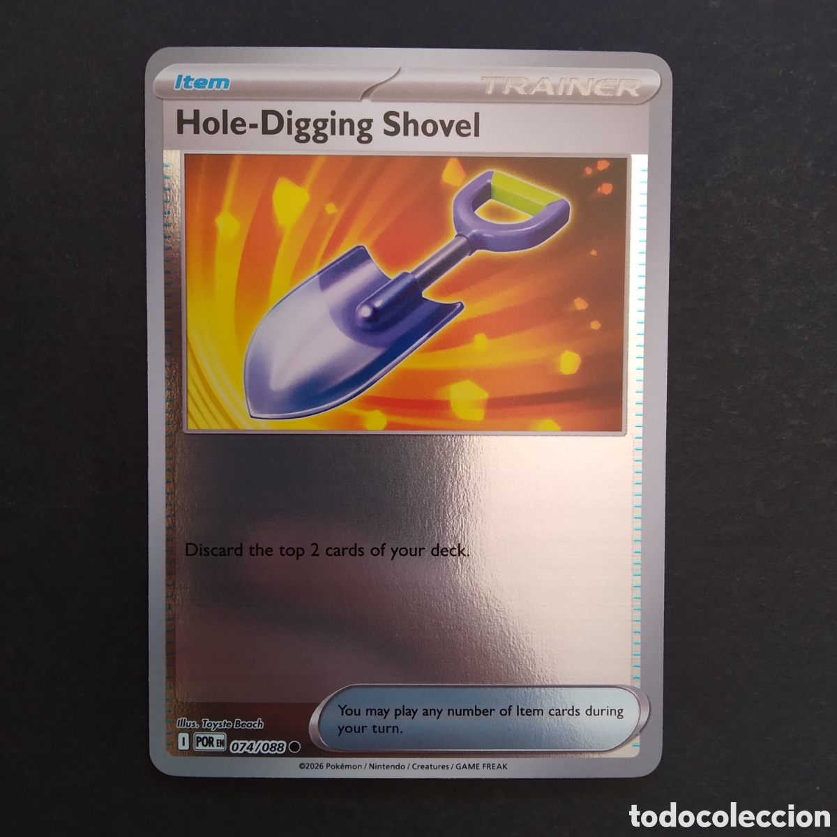 Trading cards: CARTA TCG - N&ordm; 074 - HOLE-DIGGING SHOVEL (HOLOGR&Aacute;FICA) - PERFECT ORDER - POK&Eacute;MON - EN INGL&Eacute;S