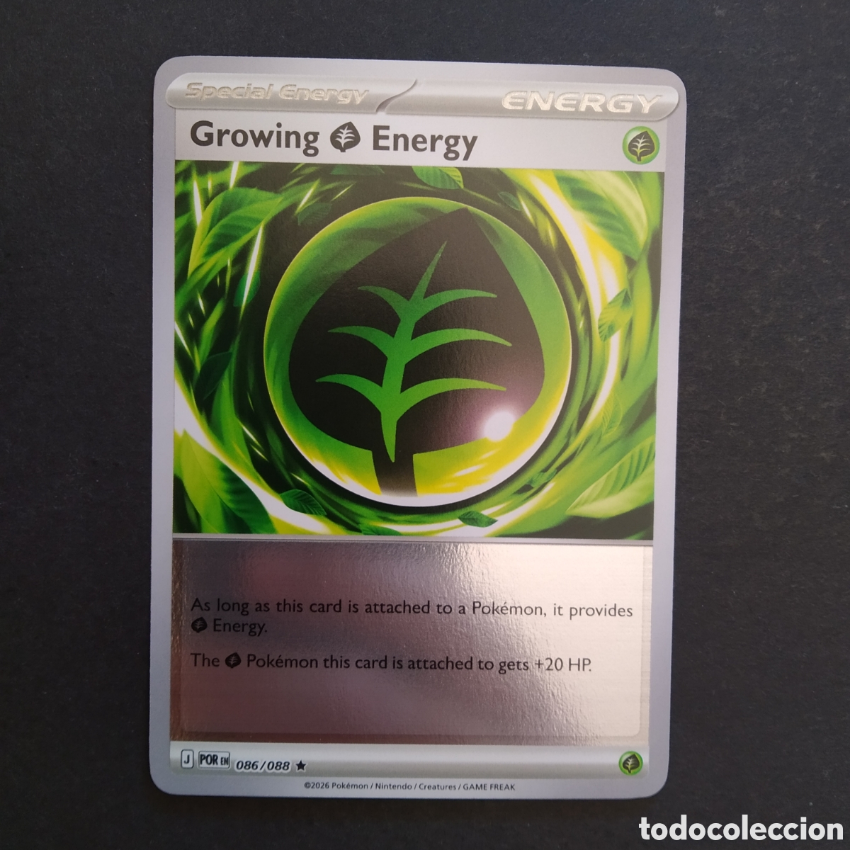Trading cards: CARTA TCG - N&ordm; 086 - GROWING ENERGY (HOLOGR&Aacute;FICA) - PERFECT ORDER - POK&Eacute;MON - EN INGL&Eacute;S