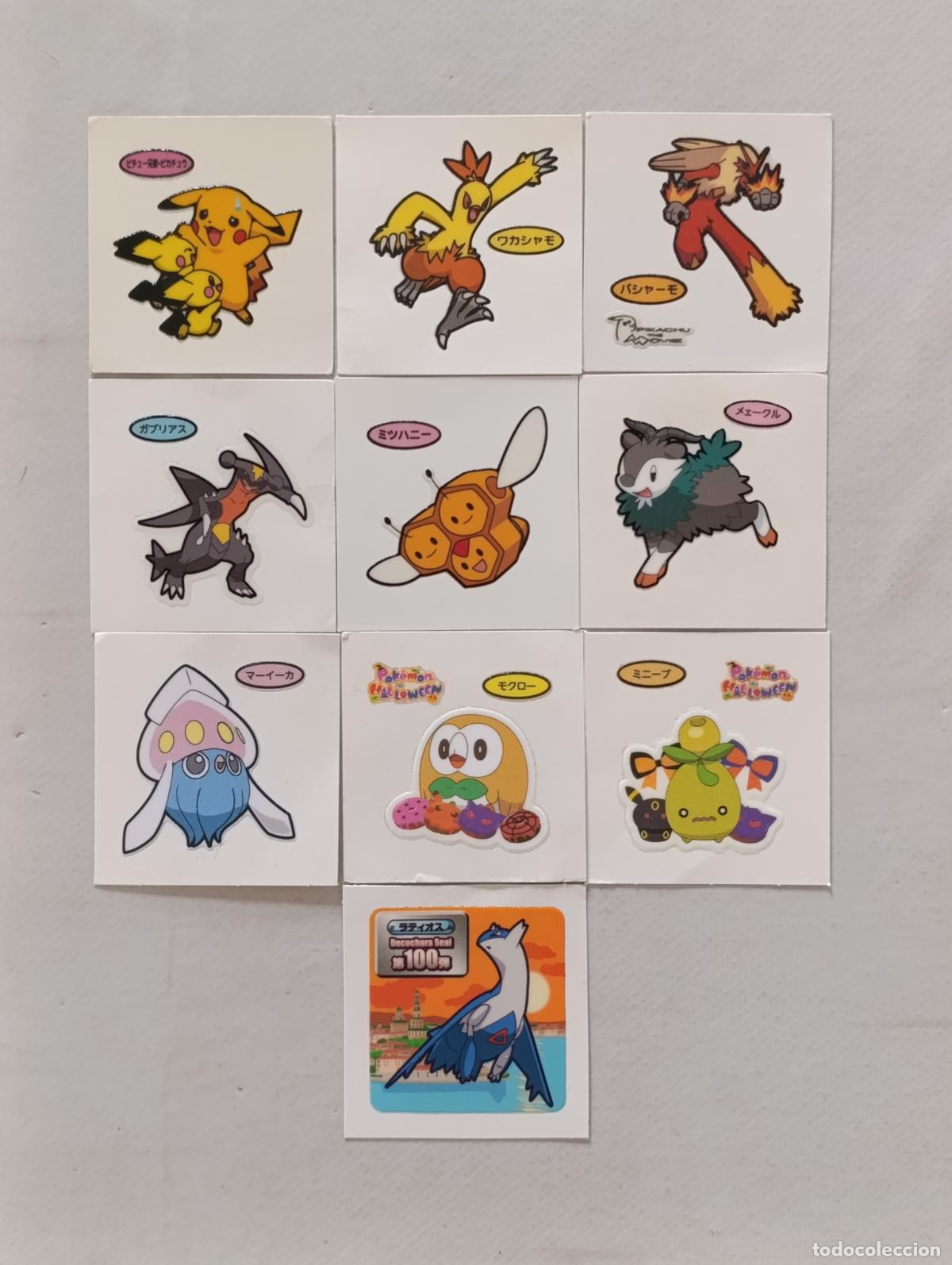 Trading cards: LOTE 10 POKEMON DAIICHI PAN - DECO CHARA BREAD STICKERS / SEAL - ORIGINAL JAPON (Q7Cw)