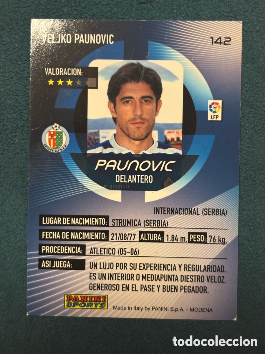 Trading cards: Mega cracks 2006/07 Paunovic - Foto 2