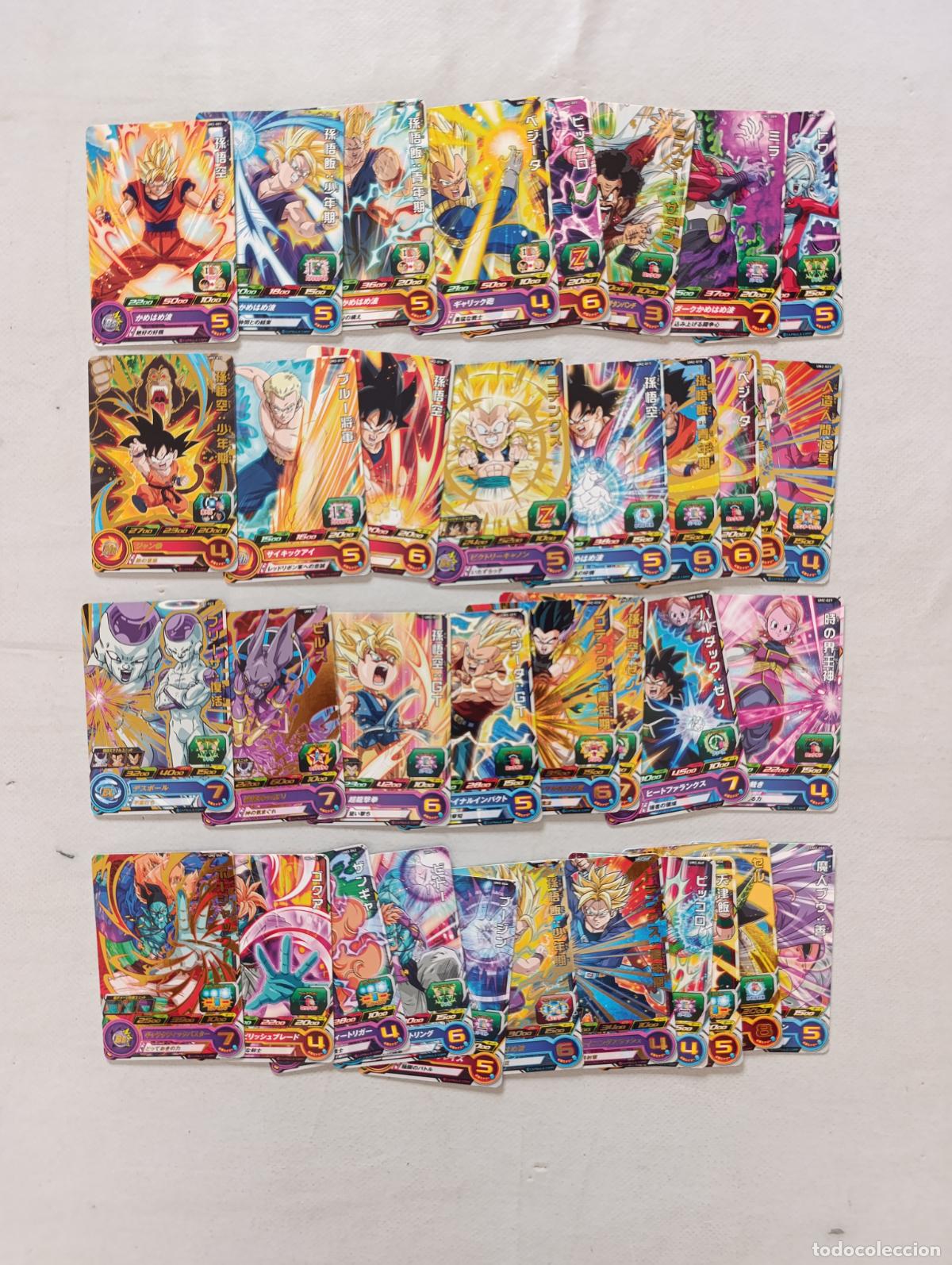 Trading cards: LOTE 36 CARTAS SUPER DRAGON BALL HEROES - UNIVERSE MISSION SERIE UM2 - BANDAI JAPON CARDS (7Cw)