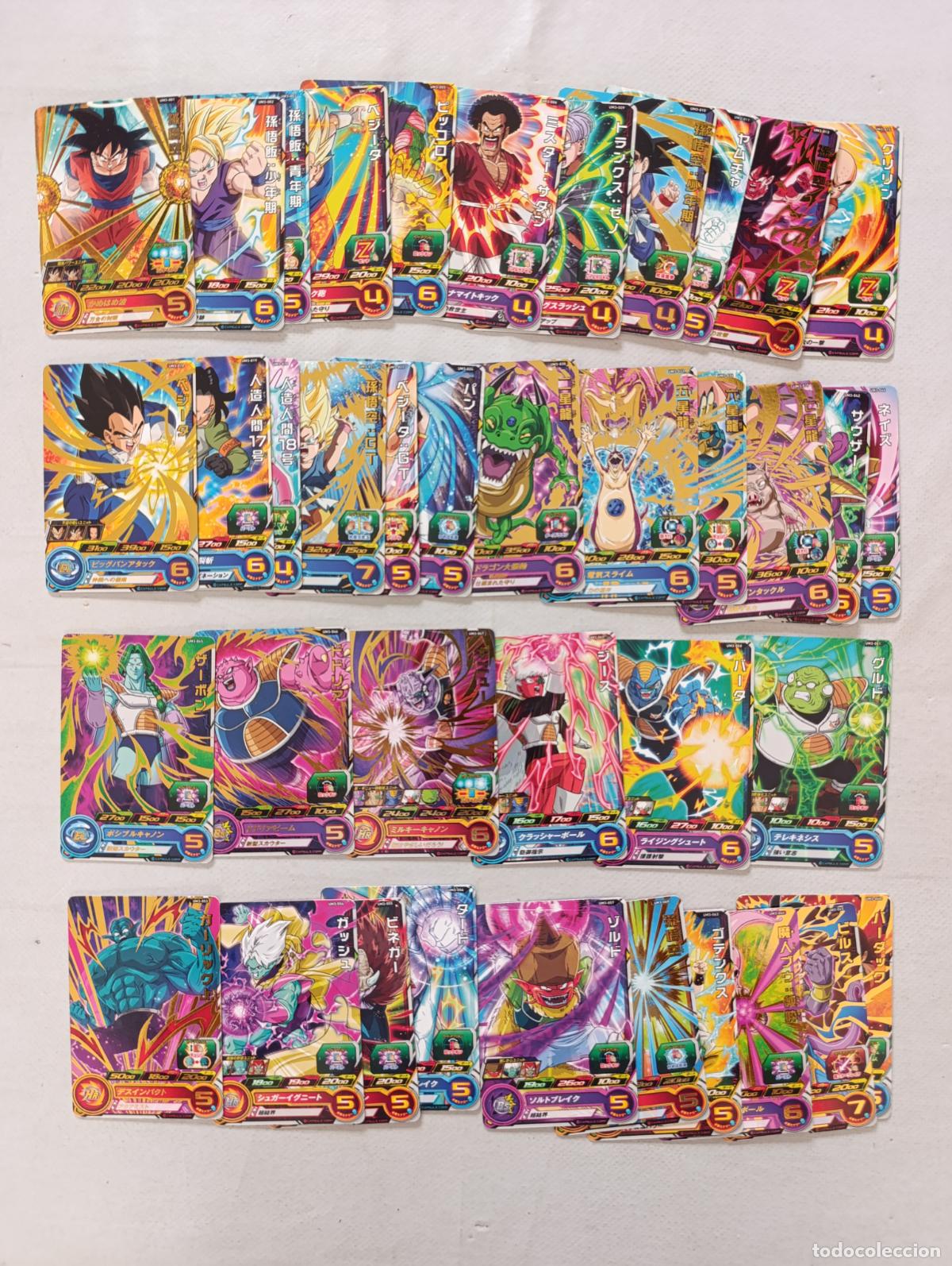 Trading cards: LOTE 40 CARTAS SUPER DRAGON BALL HEROES - UNIVERSE MISSION SERIE UM3 - BANDAI JAPON CARDS (D7Cw)