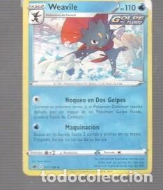 Trading cards: CROMO DE POK&Eacute;MON DE FASE 2 WEAVILE PS 110 N&ordm; 461 A&Ntilde;O 2021