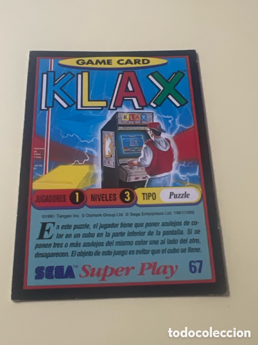 Trading cards: C2273. CROMO CARD COLECCION VIDEOJUEGOS SEGA SUPER PLAY -- PANINI -- N&ordm; 67