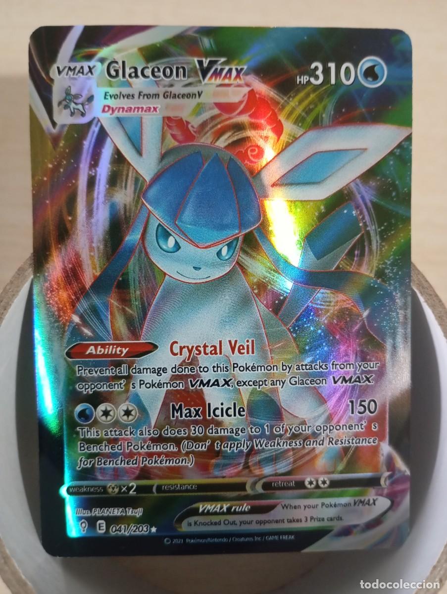Trading cards: Carta Pok&eacute;mon Glaceon VMAX Holo Proxy