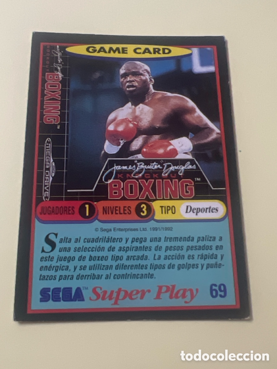 Trading cards: C2277. C5477. CROMO CARD NINTENDO SEGA 69 KNOCK OUT BOXING SUPER PLAY 1990