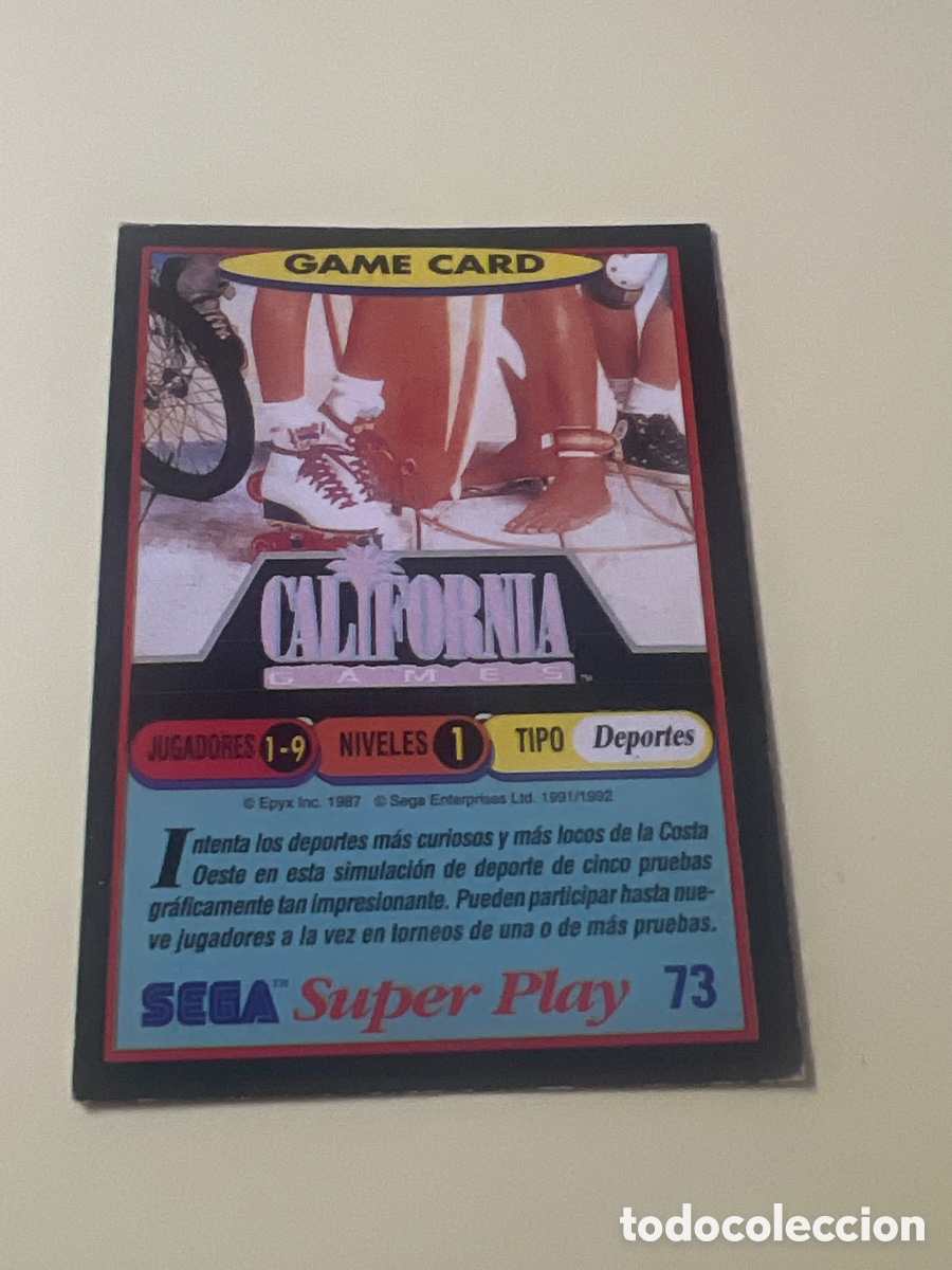 Trading cards: C2278. CROMO CARD COLECCION VIDEOJUEGOS SEGA SUPER PLAY -- PANINI -- N&ordm; 73