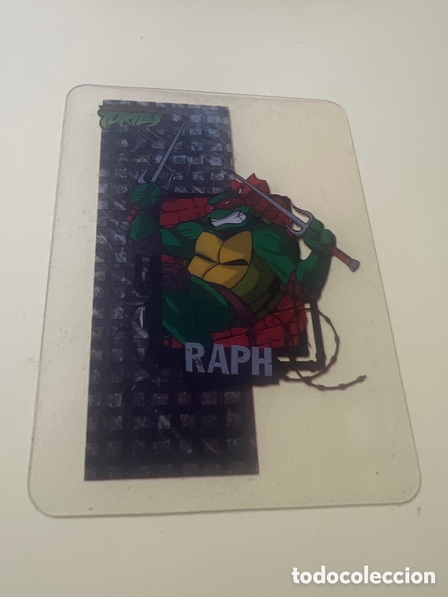 Trading cards: CROMO LAMINCARD LAMINCARDS TORTUGAS NINJA TEENAGE MUTANT NINJA TURTLES EDIBAS 109 RAPHAEL