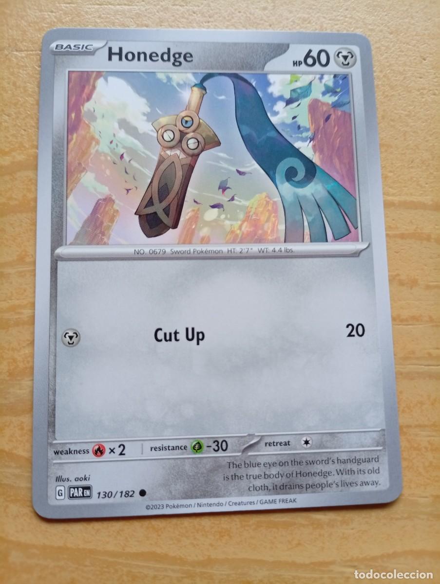 Trading cards: Carta Pok&eacute;mon de Honedge, n&uacute;mero 130/182, del a&ntilde;o 2023. Es una carta en ingl&eacute;s. - Tipo: B&aacute;sico - HP