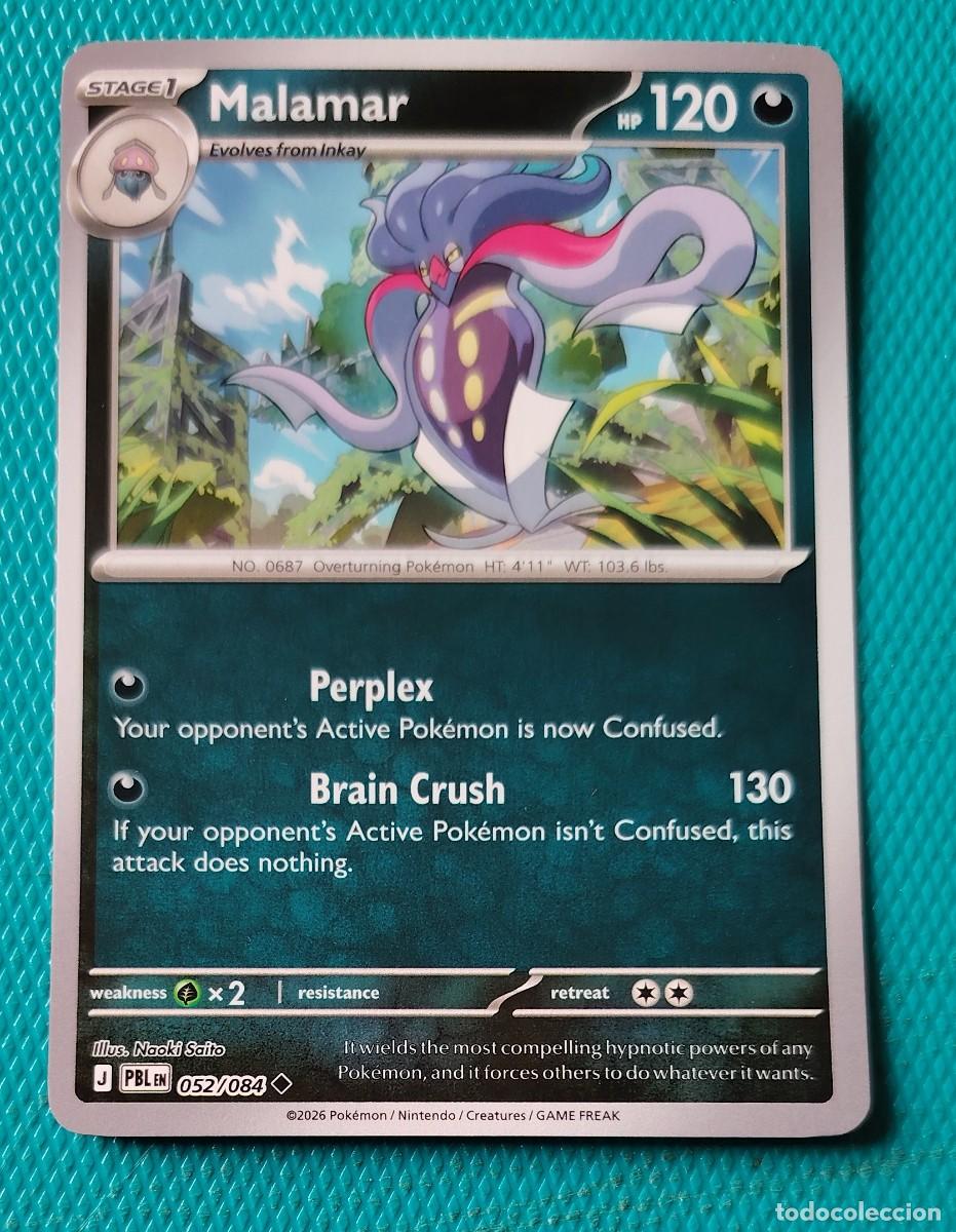 Cartes &agrave; &Eacute;changer: CARTA POKEMON EN INGLES - MALAMAR 052 / 084 - FASE 1 - HOLO - ORIGINAL - NUEVA MD MINT