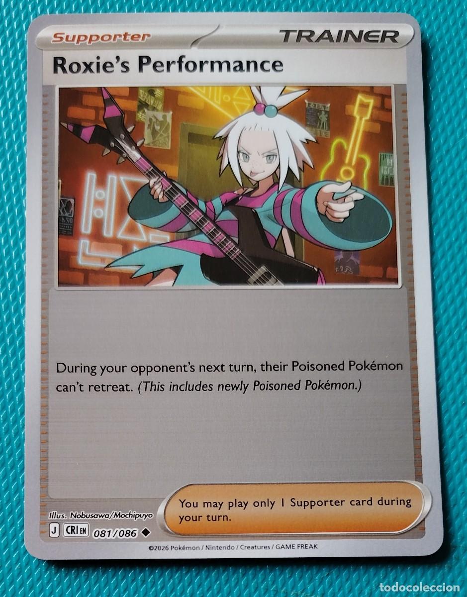 Trading cards: CARTA POKEMON EN INGLES - ROXIES PERFORMANCE 081 / 086 - ENTRENADOR - ORIGINAL - NUEVA MD MINT