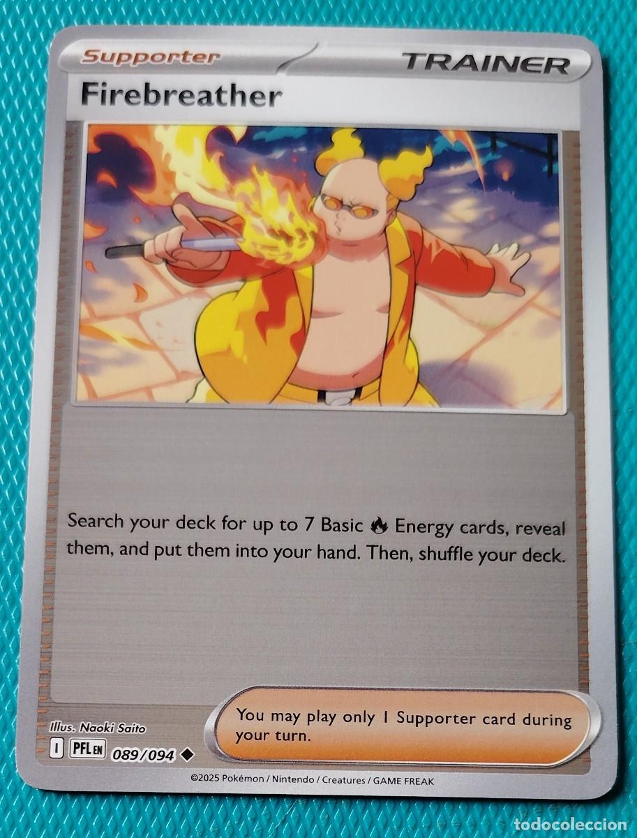 Trading cards: CARTA POKEMON EN INGLES - FIREBREATHER 089 / 094 - ENTRENADOR - ORIGINAL - NUEVA MD MINT
