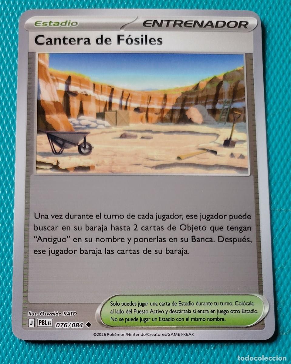 Trading cards: CARTA POKEMON EN ESPA&Ntilde;OL - CANTERAS FOSILES 076 / 084 - ENTRENADOR - ORIGINAL - NUEVA MD MINT