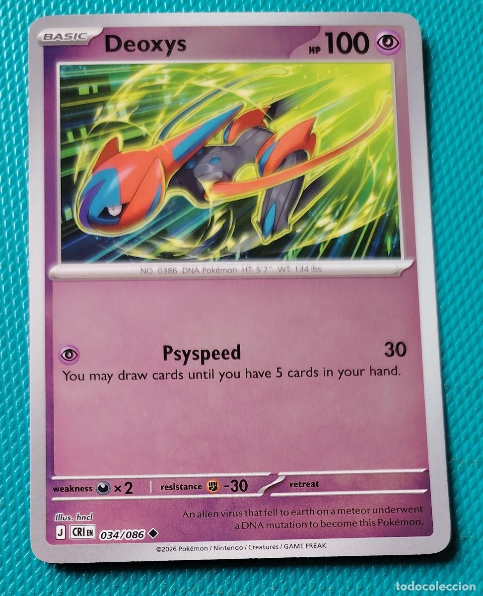 Trading cards: CARTA POKEMON EN INGLES - DEOXYS 034 / 086 - BASICO - HOLO - ORIGINAL - NUEVA MD MINT