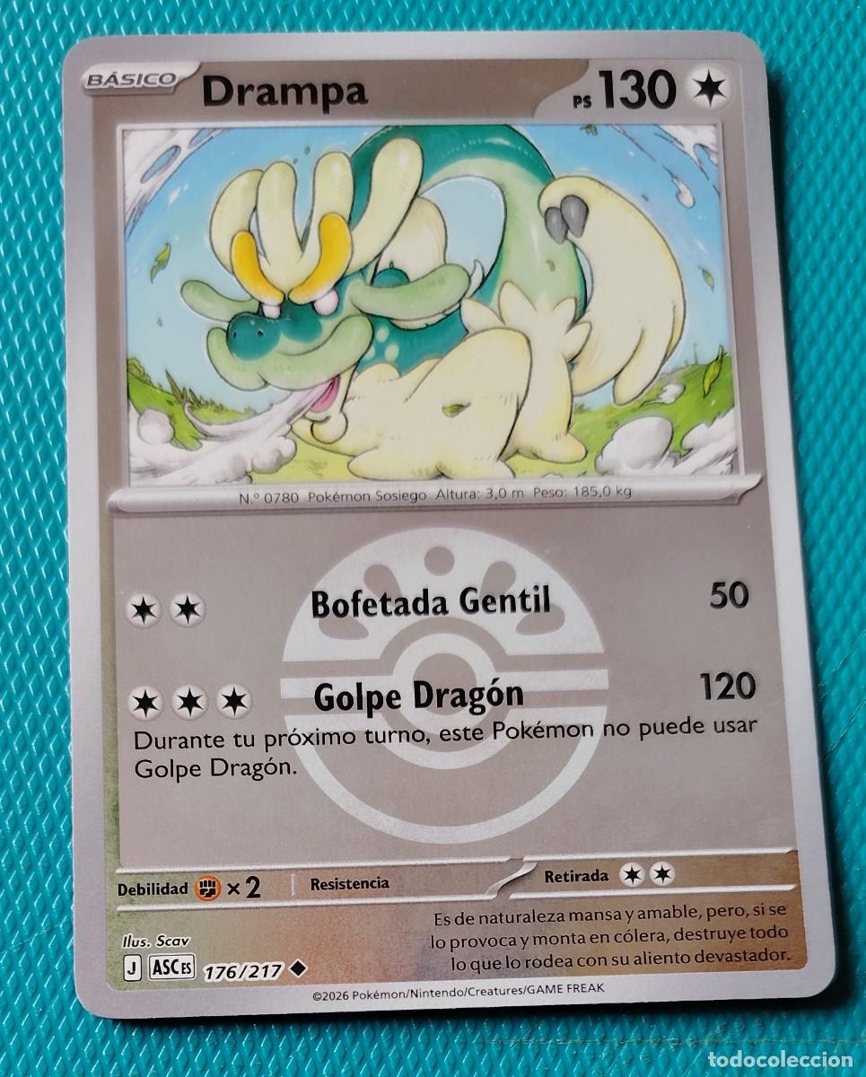 Figurine Collezionabili: CARTA POKEMON EN ESPA&Ntilde;OL - DRAMPA 176 / 217 - BASICO - HOLO - ORIGINAL - NUEVA MD MINT