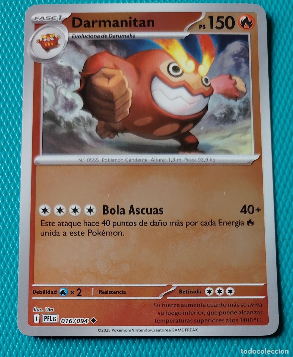 Sammelkarten: CARTA POKEMON EN ESPA&Ntilde;OL - DARMANITAN 016 / 094 - FASE 1 - HOLO - ORIGINAL - NUEVA MD MINT