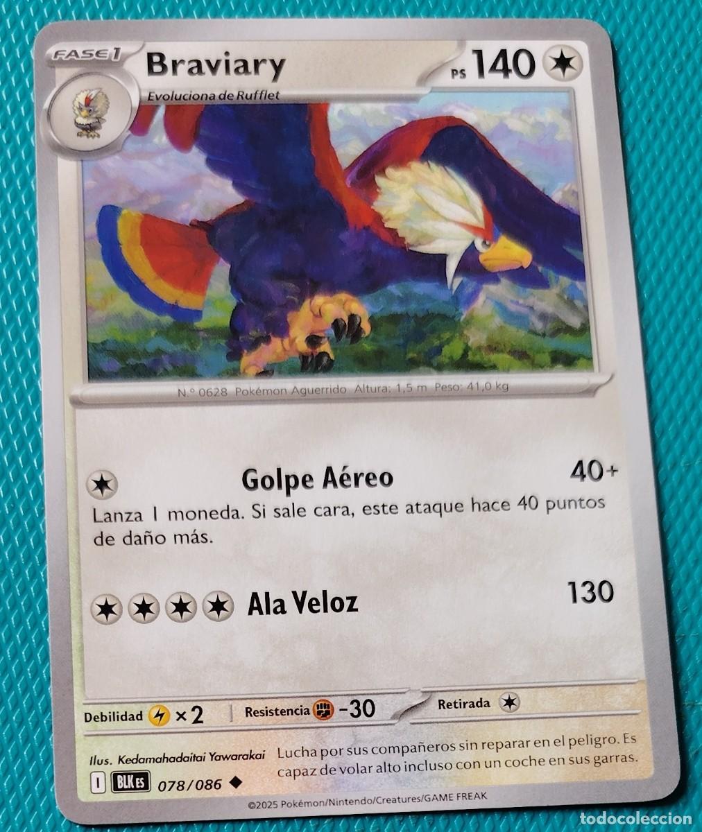 Sammelkarten: CARTA POKEMON EN ESPA&Ntilde;OL - BRAVIARY 078 / 086 - FASE 1 - ORIGINAL - NUEVA MD MINT